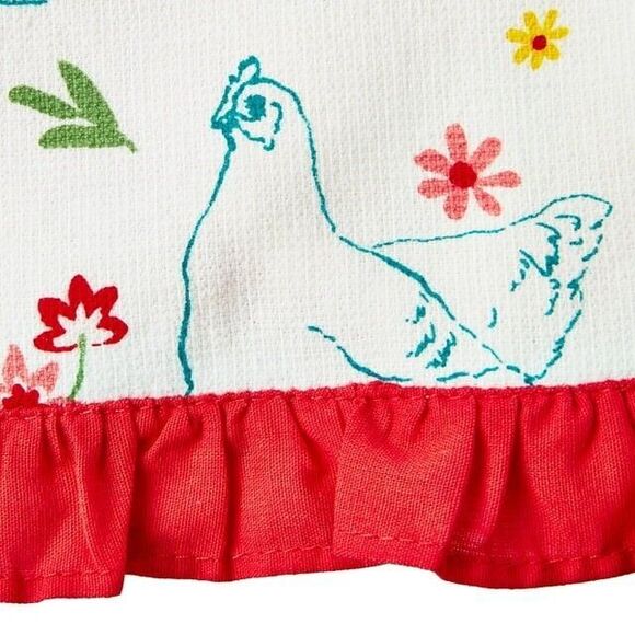 Pioneer Woman Farm Animals Kitchen Towels 3-pc Embroidered 16"W x 28"L Gift NEW - Picture 6 of 8